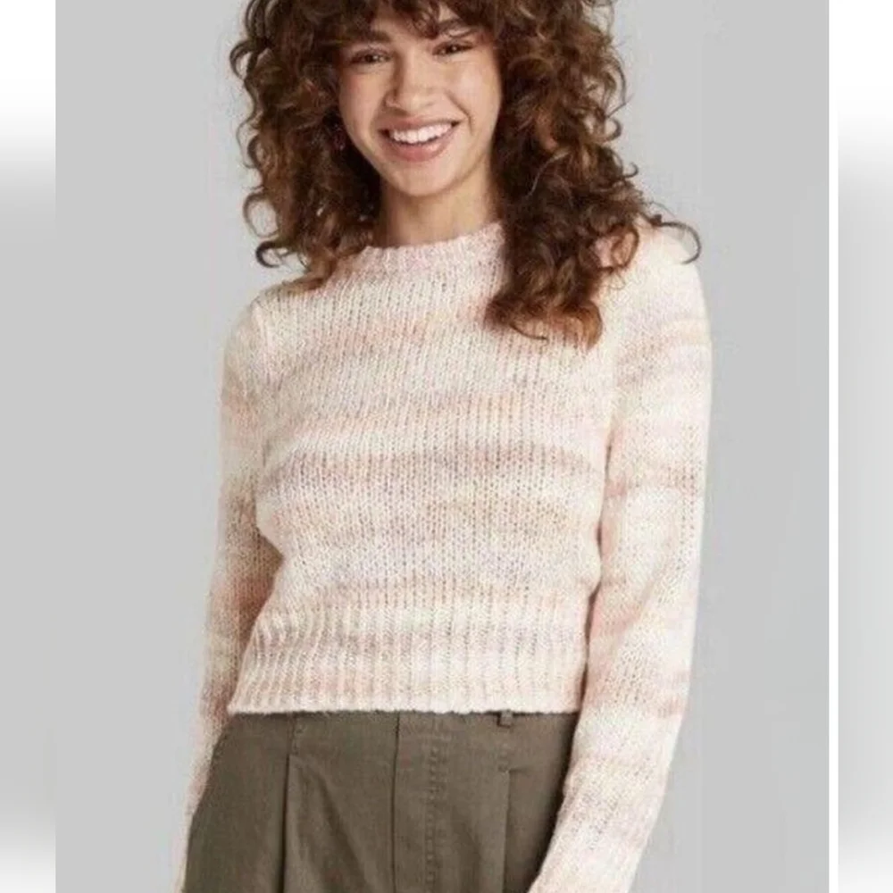 NWT Wild Fable XL Fuzzy Knit Pastel Sweater 2532-L